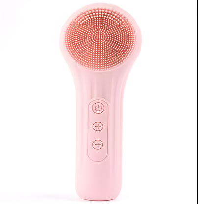 CEPILLO FACIAL DE SILICONA CON MANGO.