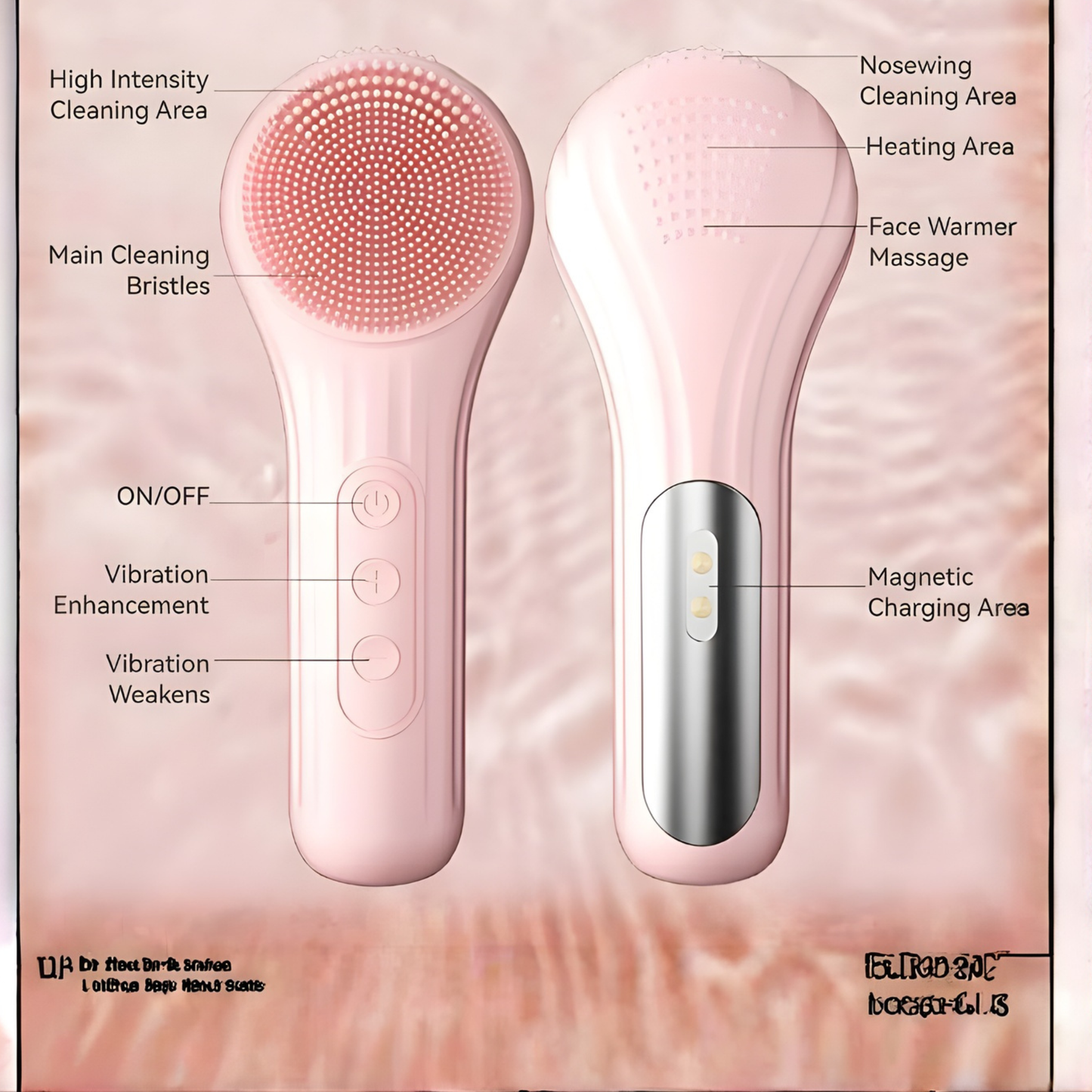 CEPILLO FACIAL DE SILICONA CON MANGO.