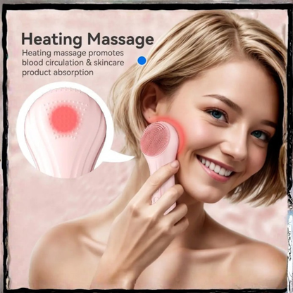 CEPILLO FACIAL DE SILICONA CON MANGO.